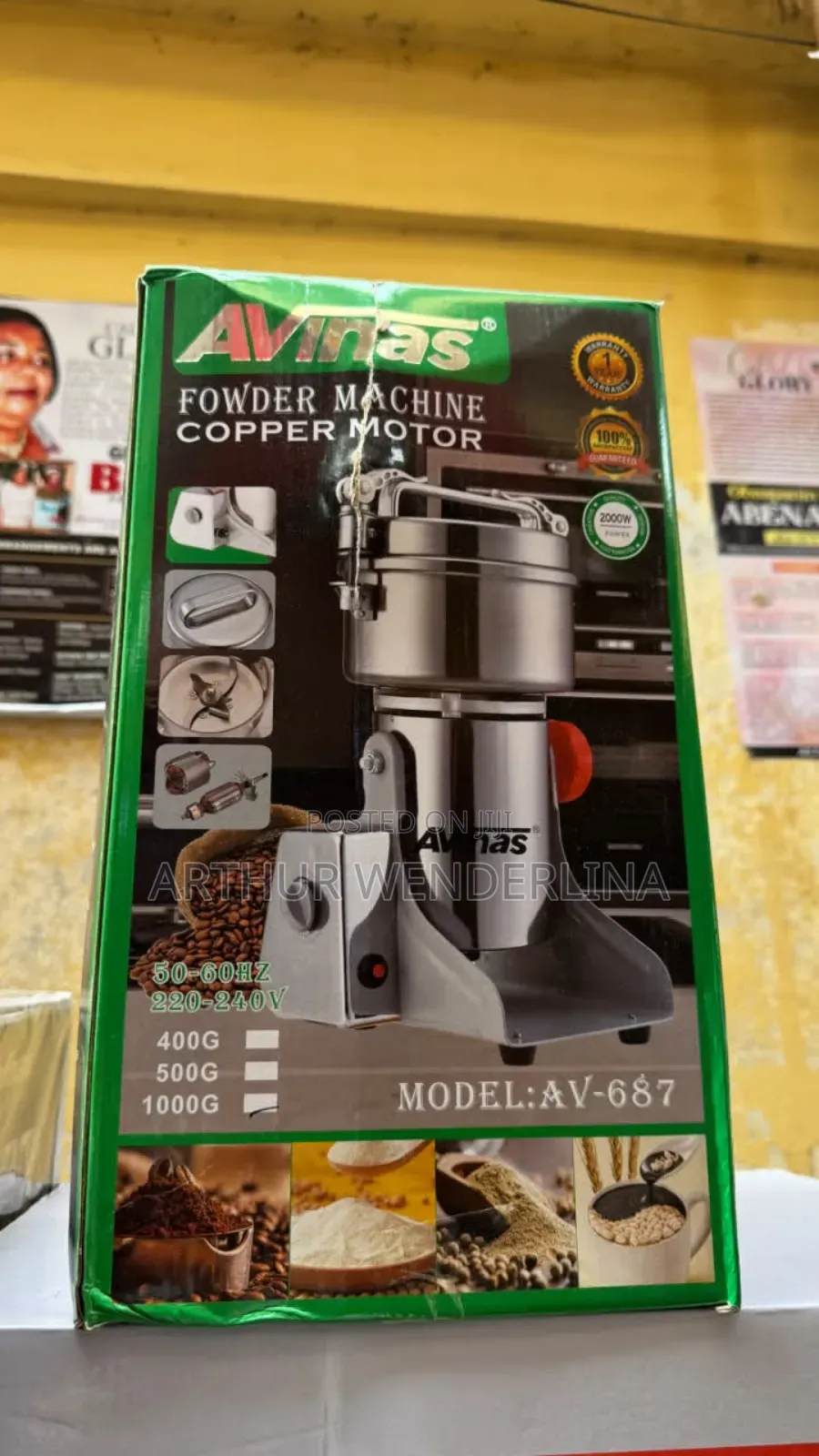 Avinas 1000gramm Grinder