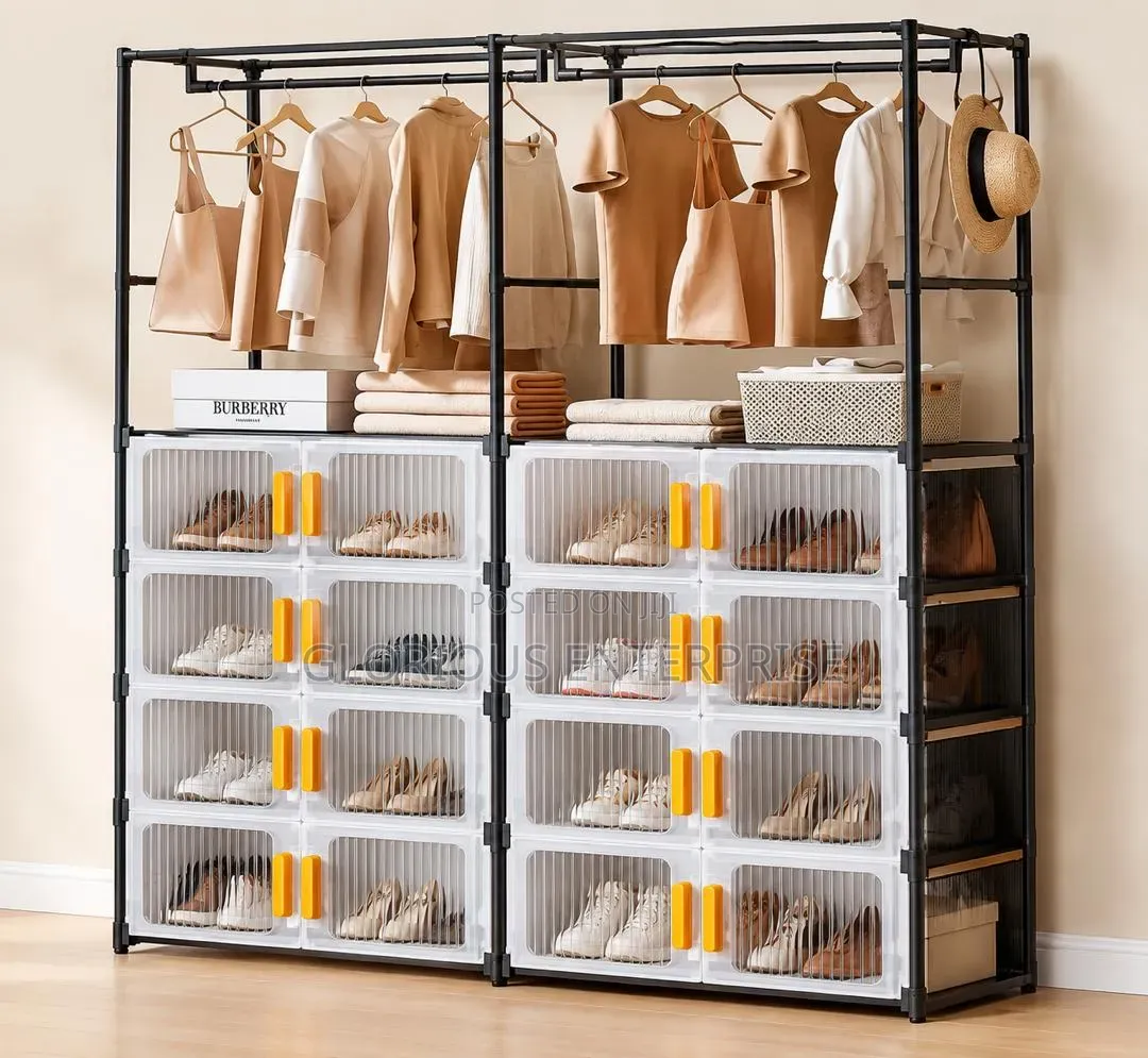 Double Sided Clothes and Shoes Rack
