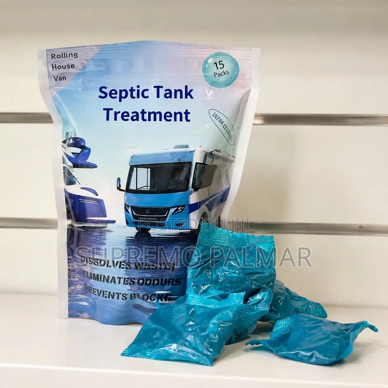 Rolling House Van Septic Tank Treatment Pods – 15 Water-Soluble RV