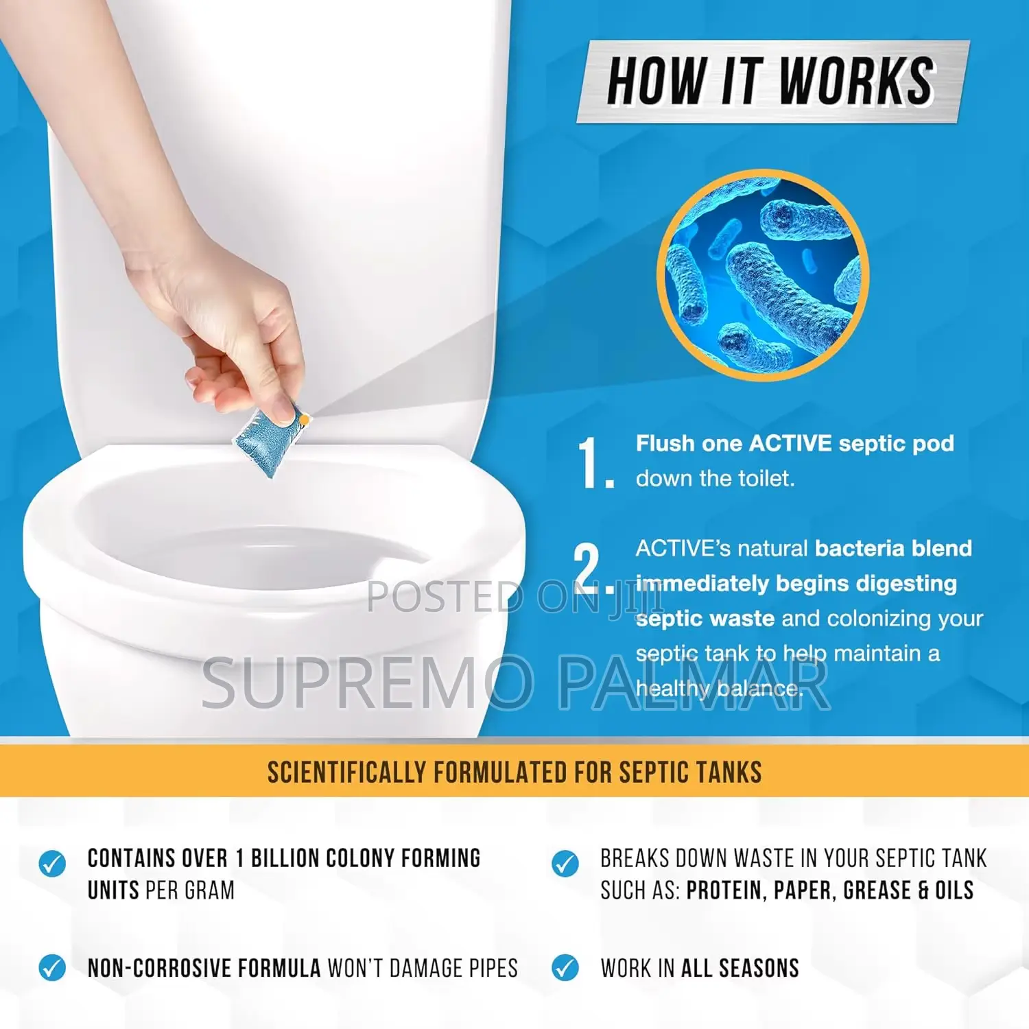 Rolling House Van Septic Tank Treatment Pods – 15 Water-Soluble RV