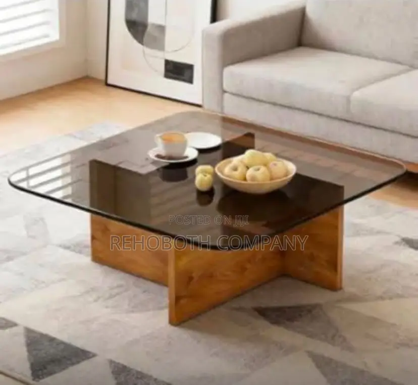 Center Table With Glass Surface Modern