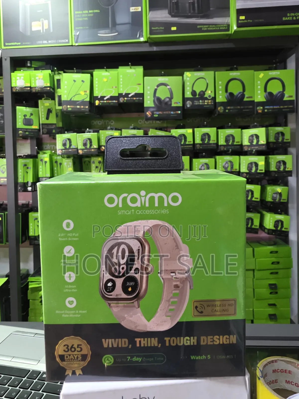 Oraimo Watch 5 2.01" Hd Panda Glass 1atm Smart Watch