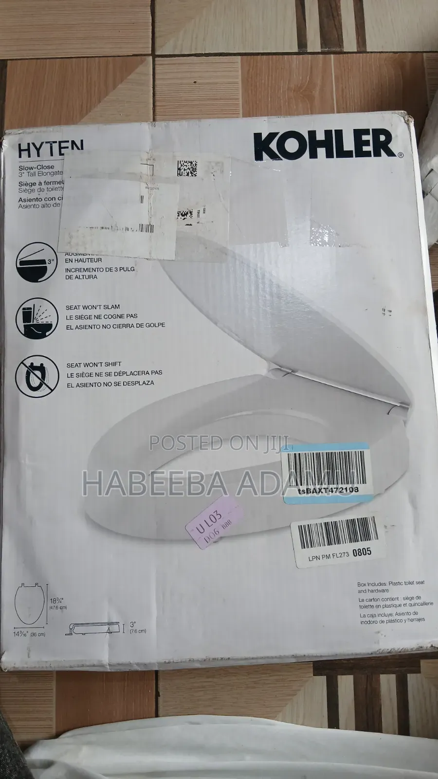 Kohler Hyten 3 Feet Height Toilet Seat