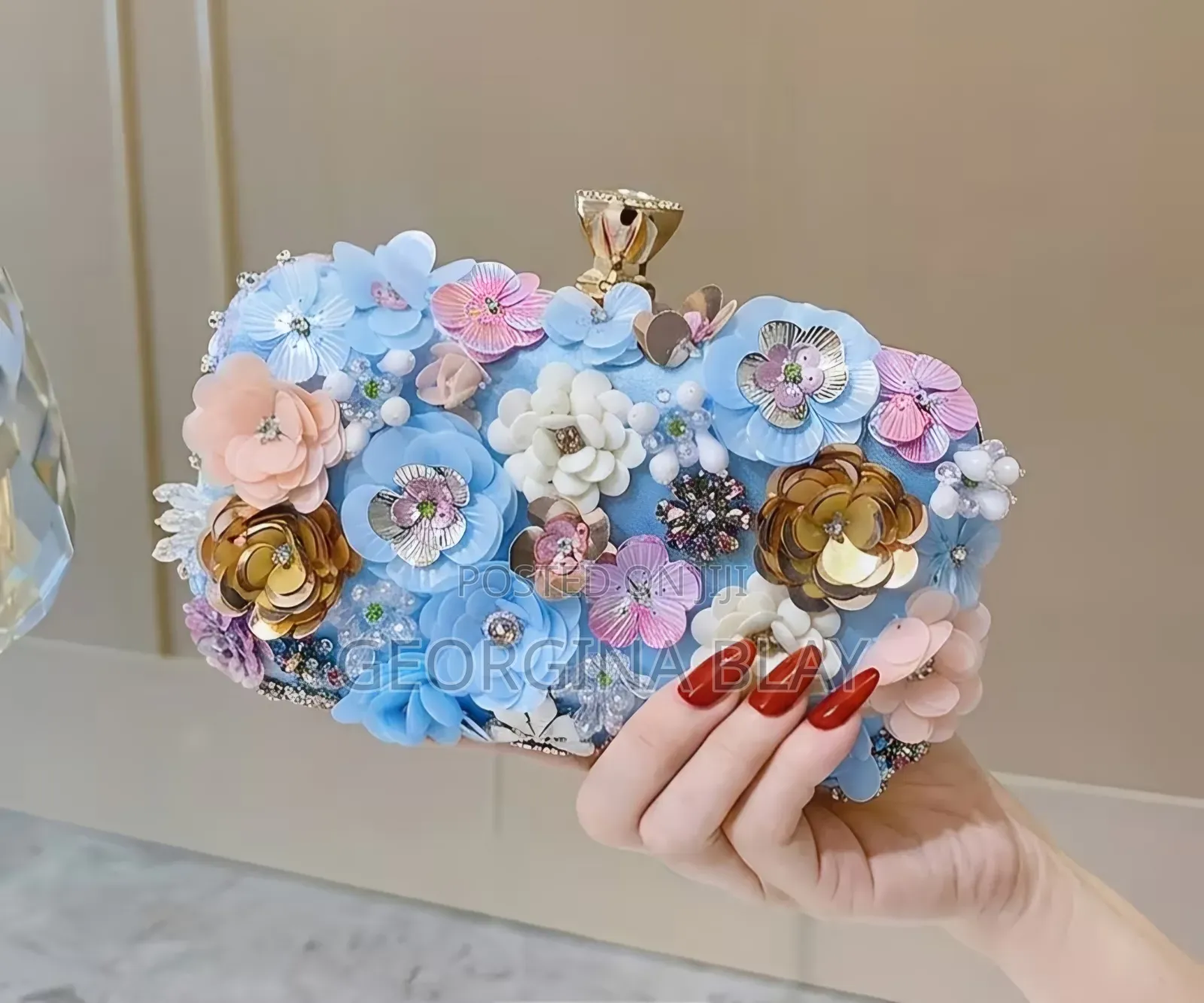 3D Floral Clutch