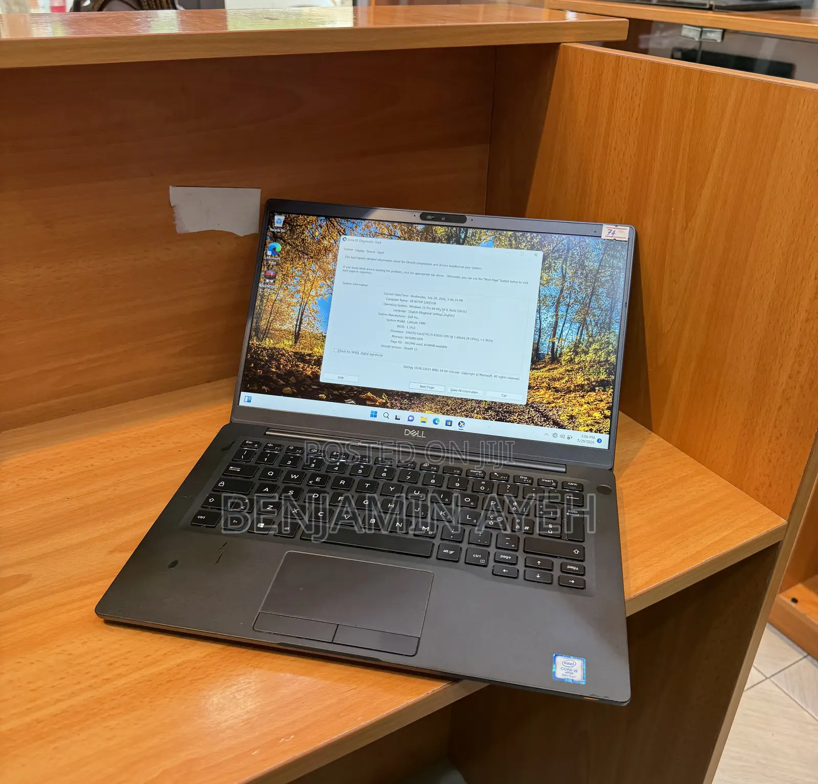 Laptop Dell Latitude 7400 8GB Intel Core i5 SSD 256GB