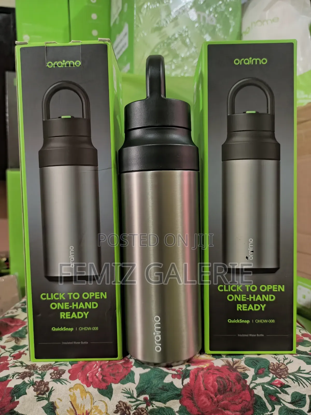 Oraimo QuickSnap 550 Portable Leakproof 550ml Insulated Water Bottle