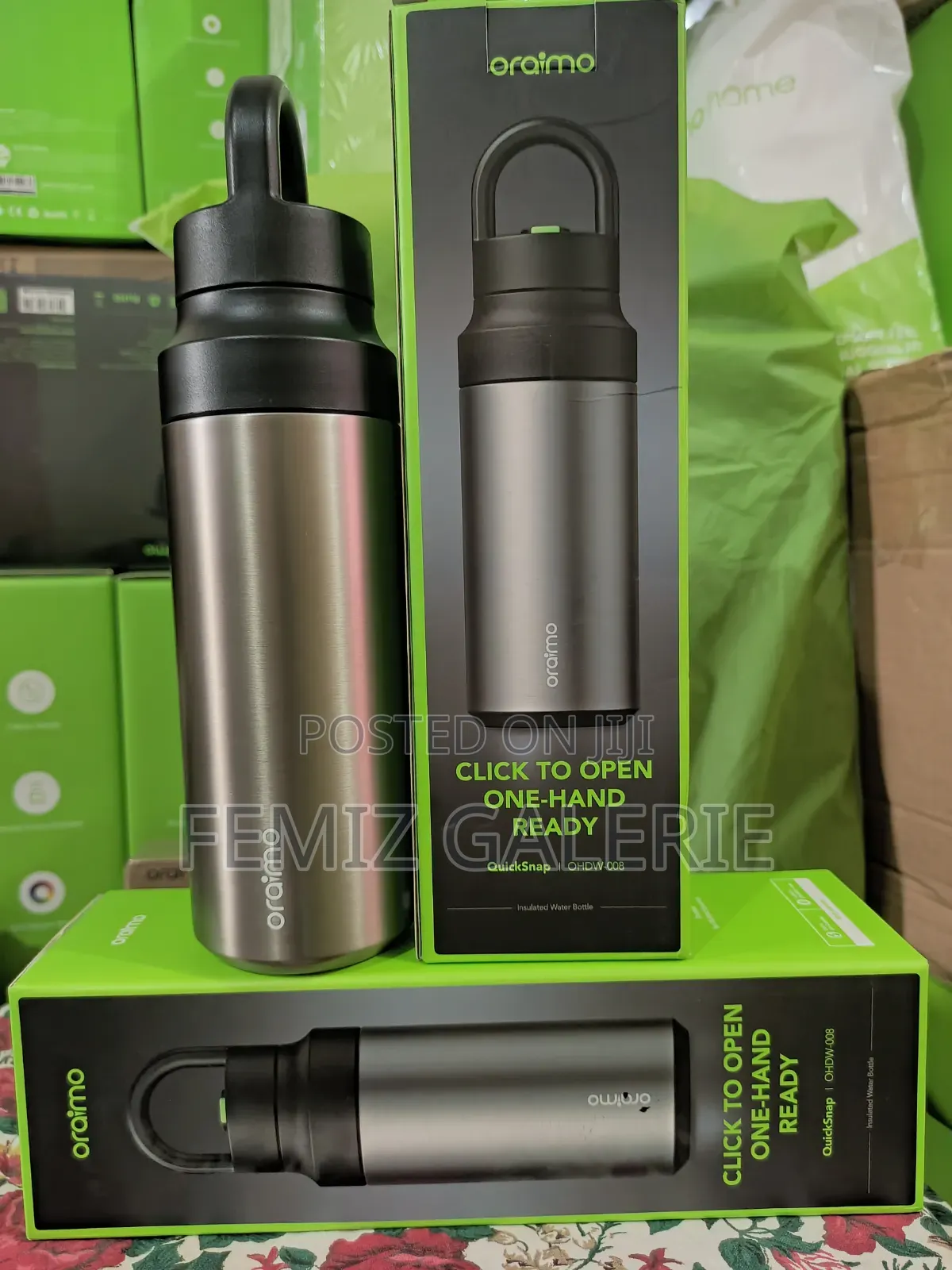 Oraimo QuickSnap 550 Portable Leakproof 550ml Insulated Water Bottle