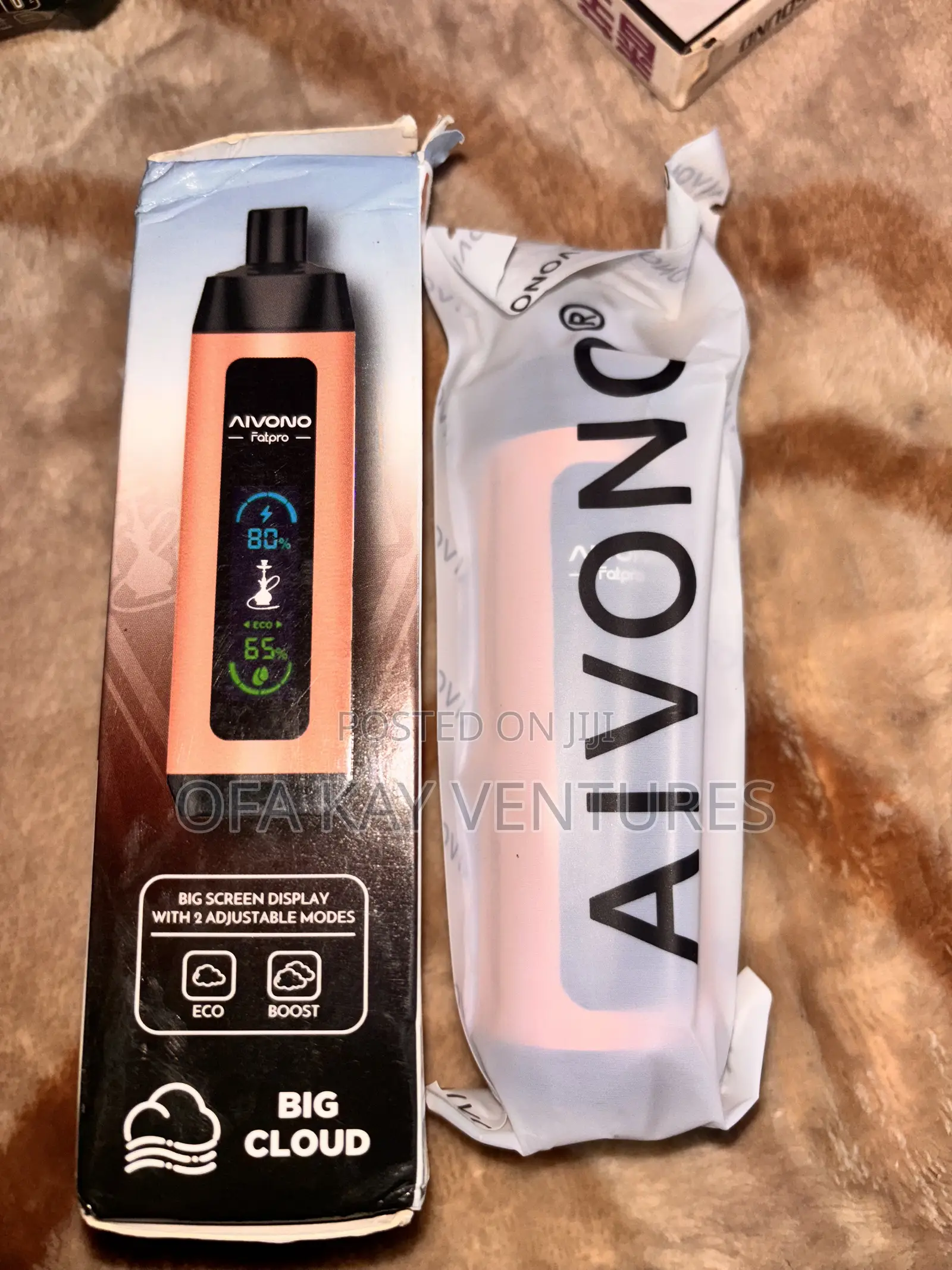Big Clouds 22000 Puffs Rechargeable Vape Screen Display