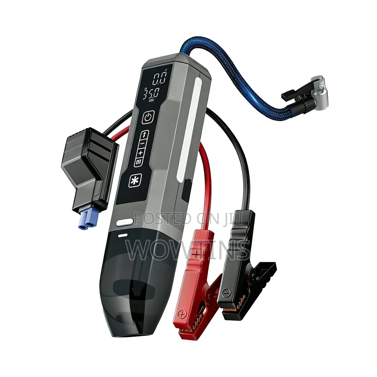 Multifunctional Vacuum Cleaner, Tire Inflator, Jump Starter Lighting