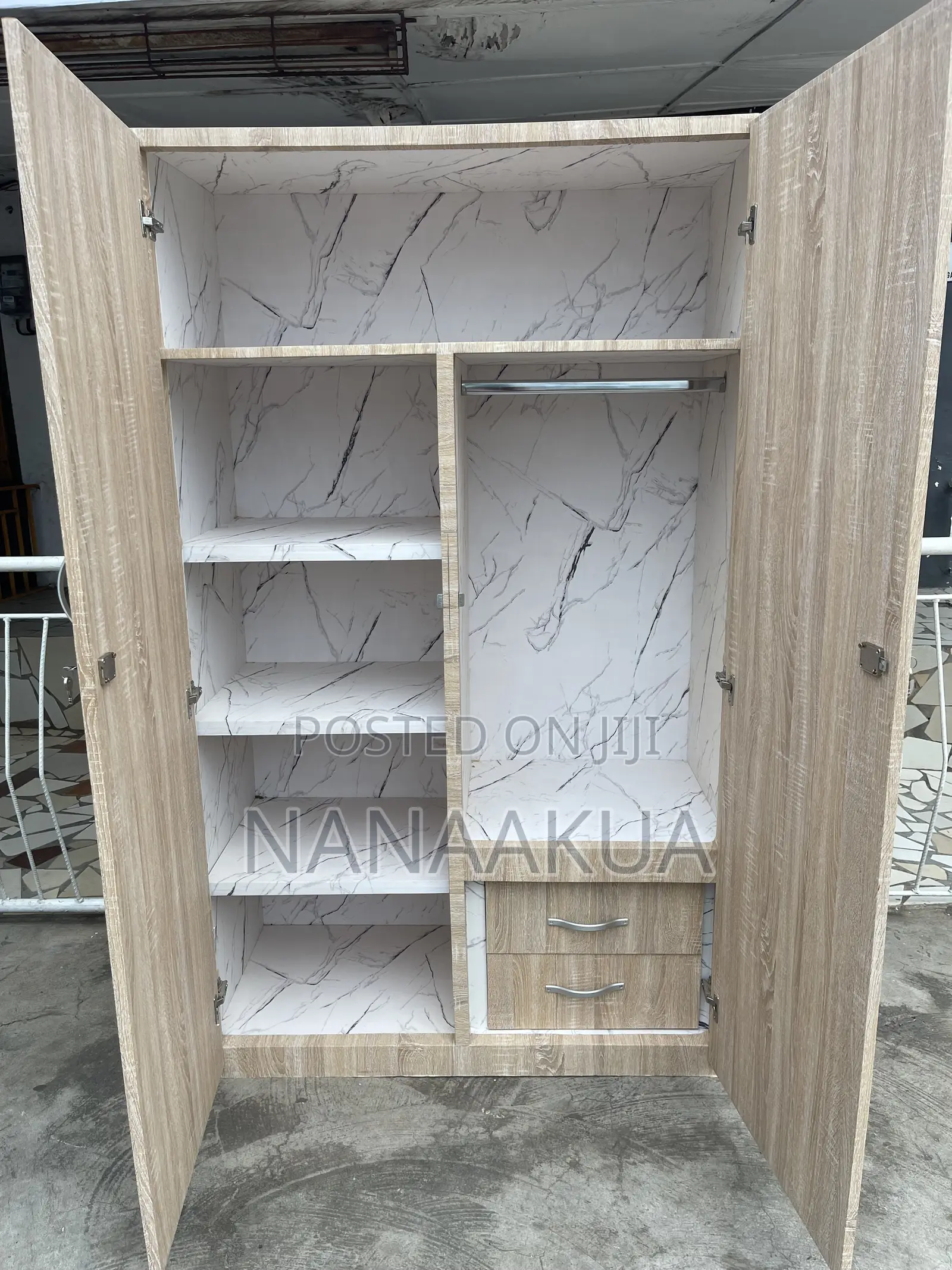 Double Wooden Wardrobe