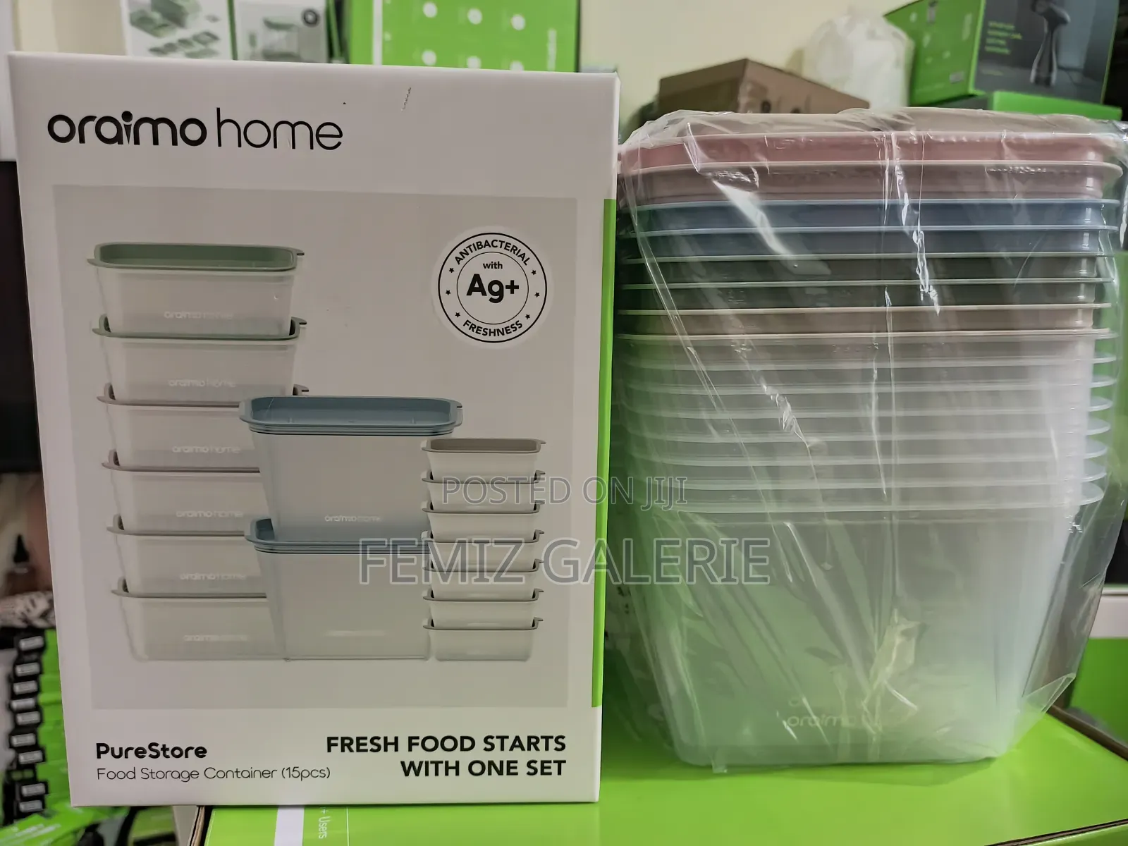 Oraimo Purestore Silver Ion Freshness Pp Food Storage Container-15pcs