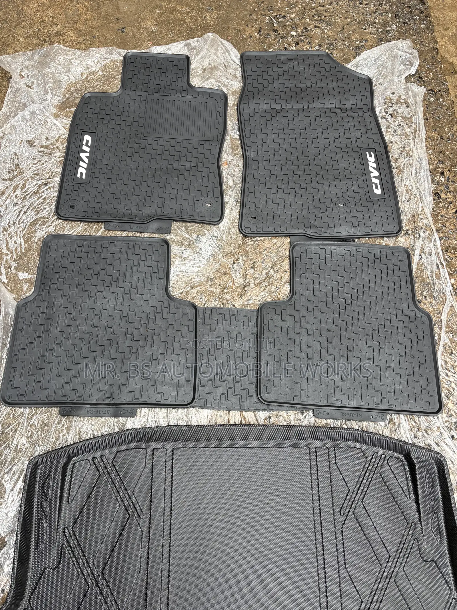 Honda Civic Complete Floor Trunk Mat 2016 to 2022