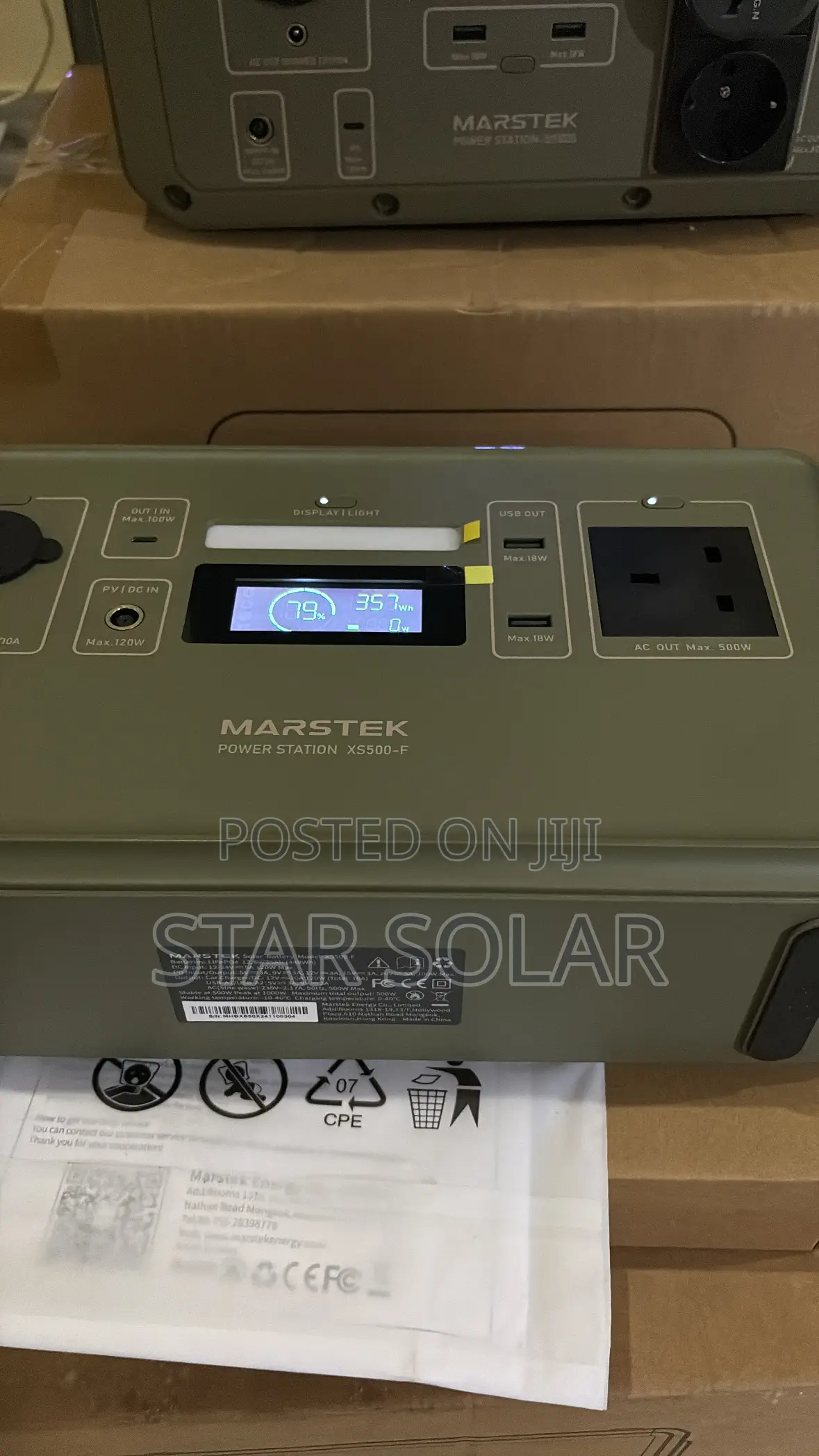 Marstek 500W Portable Power Station/ Solar-Electric