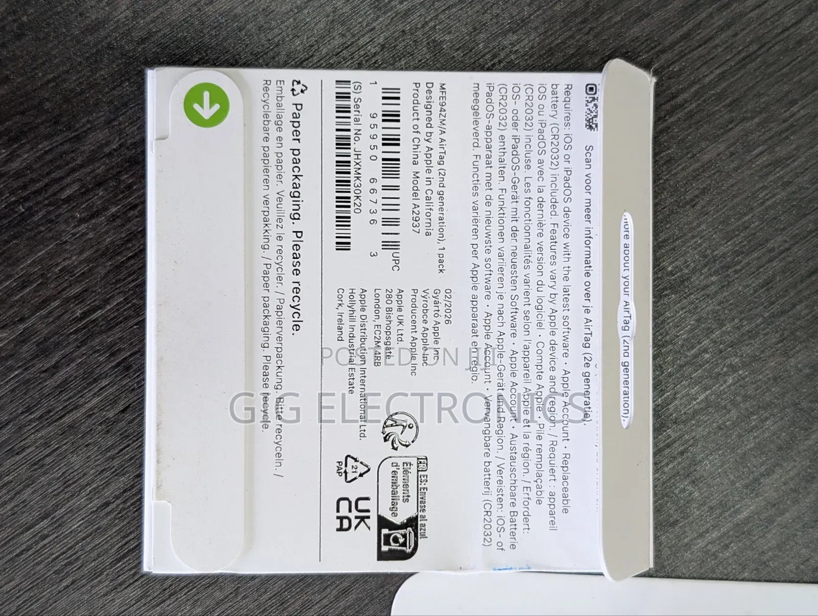 Apple AirTag 1 Pack (2nd Generation) Latest Edition
