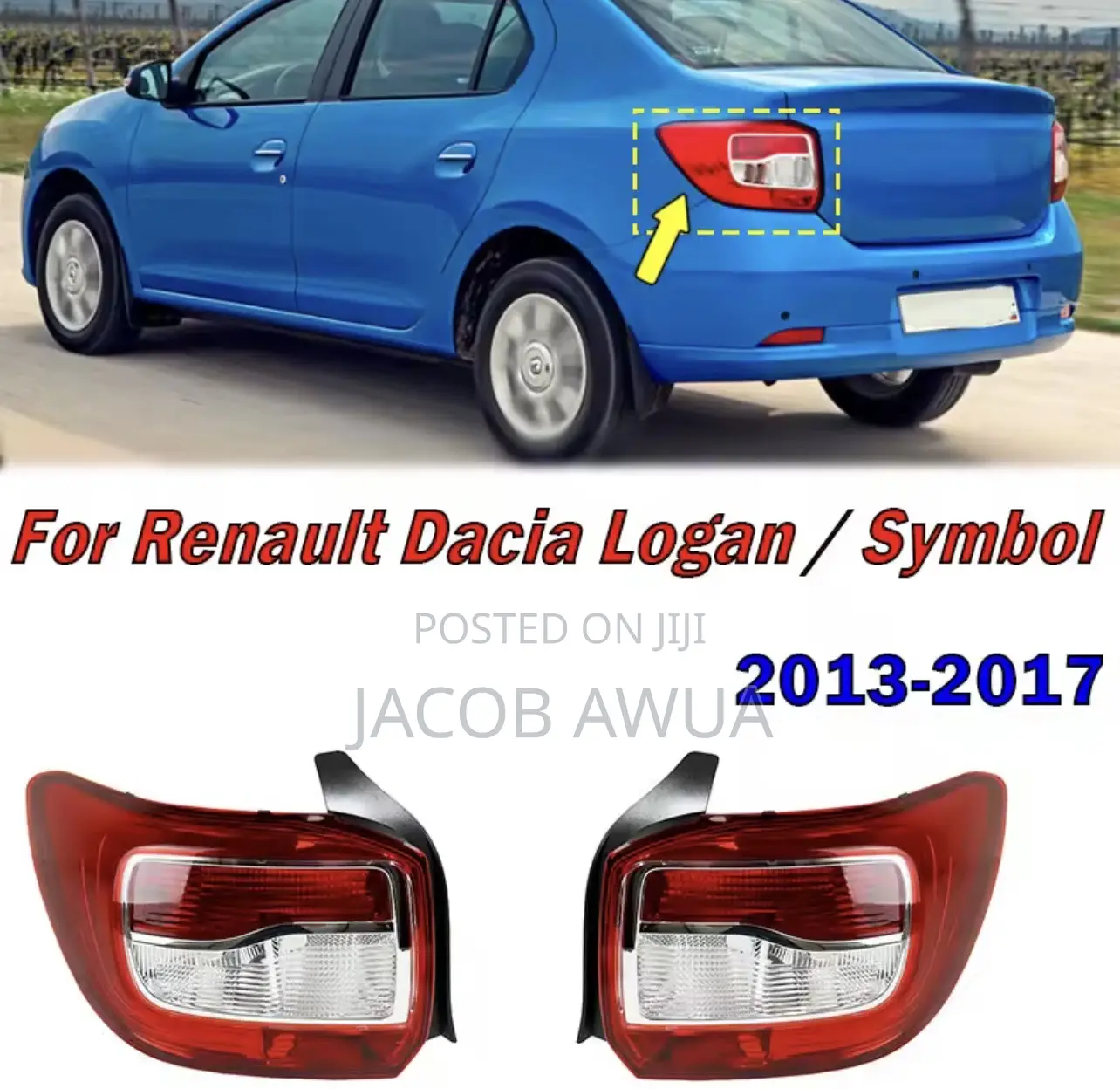 2013 to 2017 Renault Logan Back Tail Light