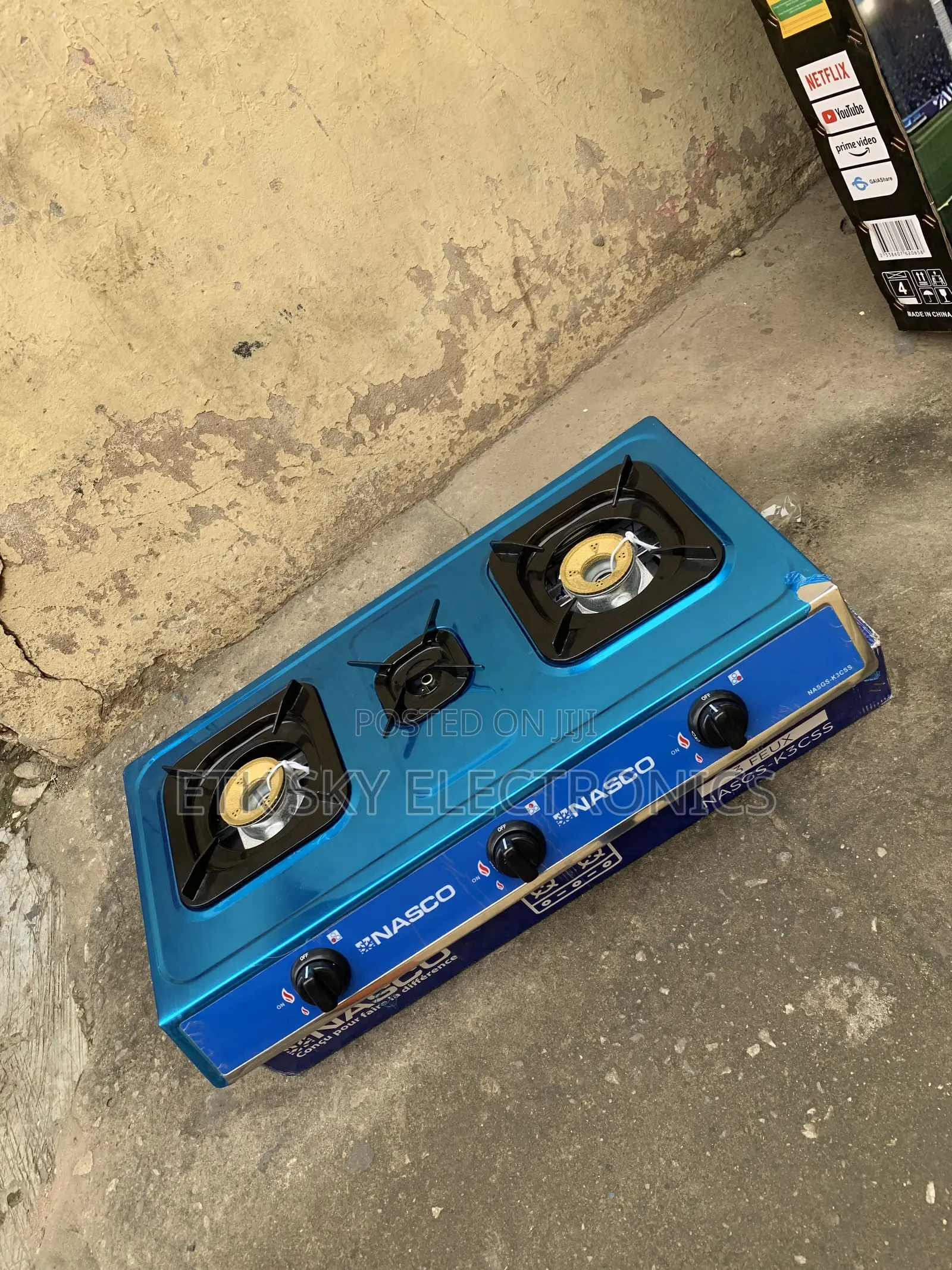 Nasco Auto Ignition 3Burner Gas Cooker