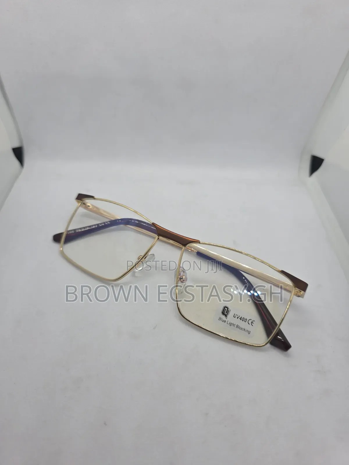 Blue Light Protection Gold Trim Glasses