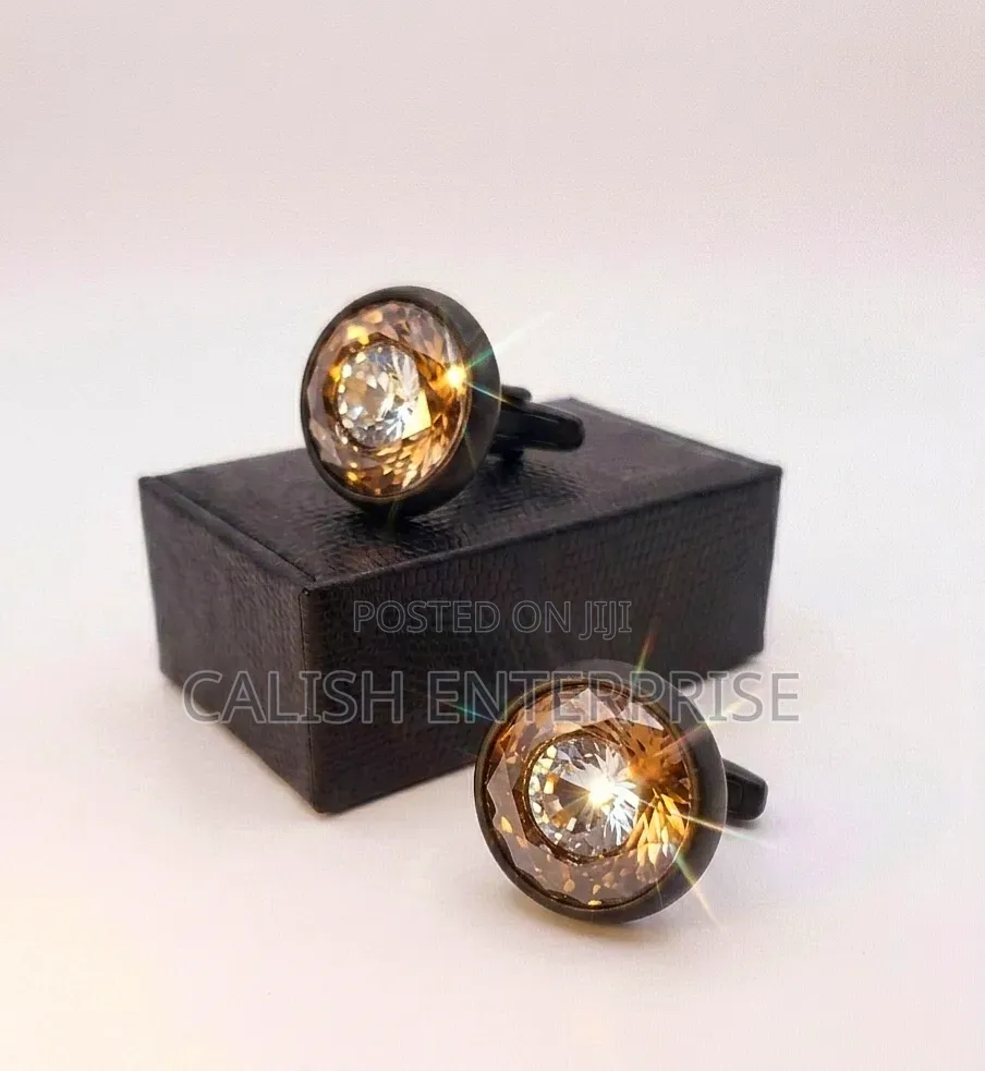 Premium Luxury Crystal Cufflinks – Elevate Your Style