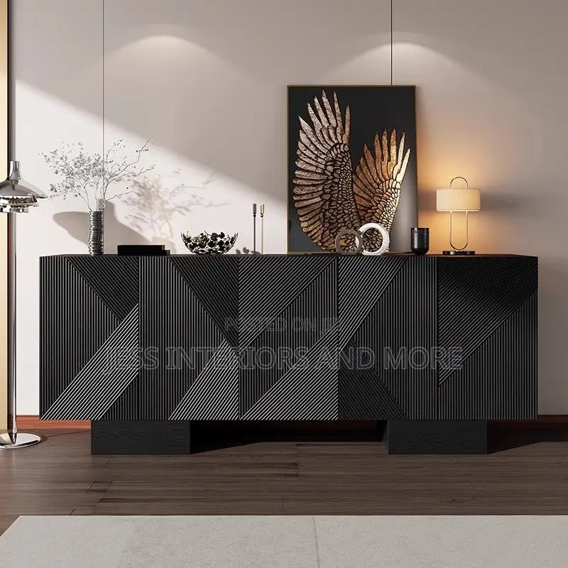 Console Table/Sideboard (Brise) 180cm Black