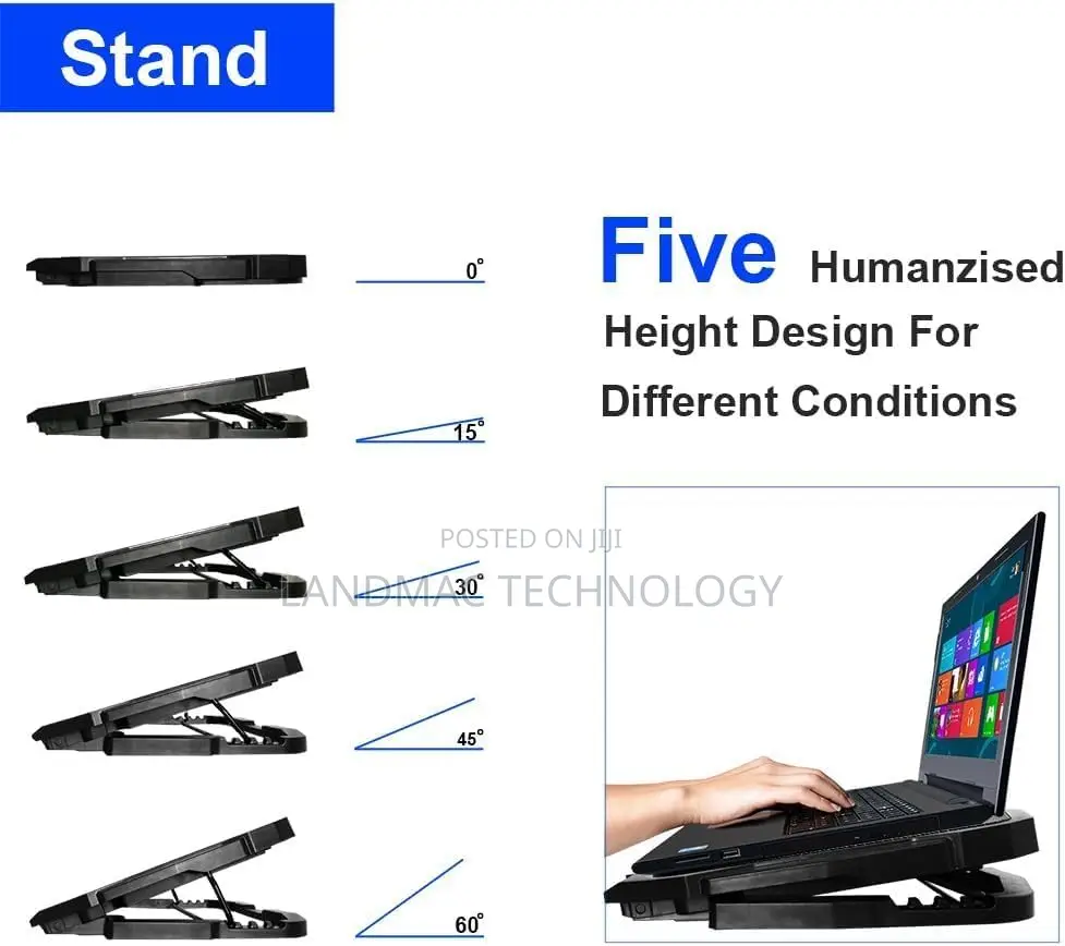 Laptop Cooler With 4 Fans for 10-15.6 Inch Laptop Stand