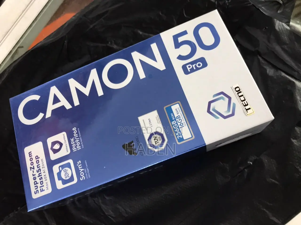 New Tecno Camon 50 Pro 256 GB Black