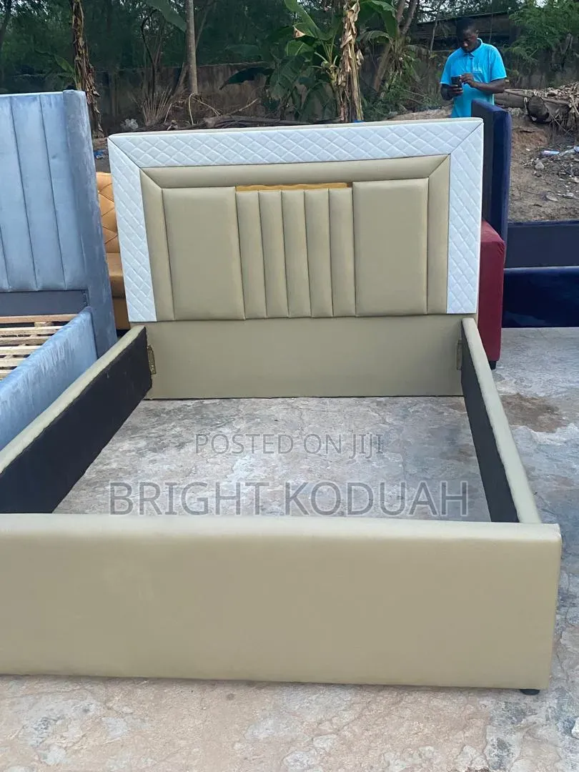 Creamy Double Bed Frame