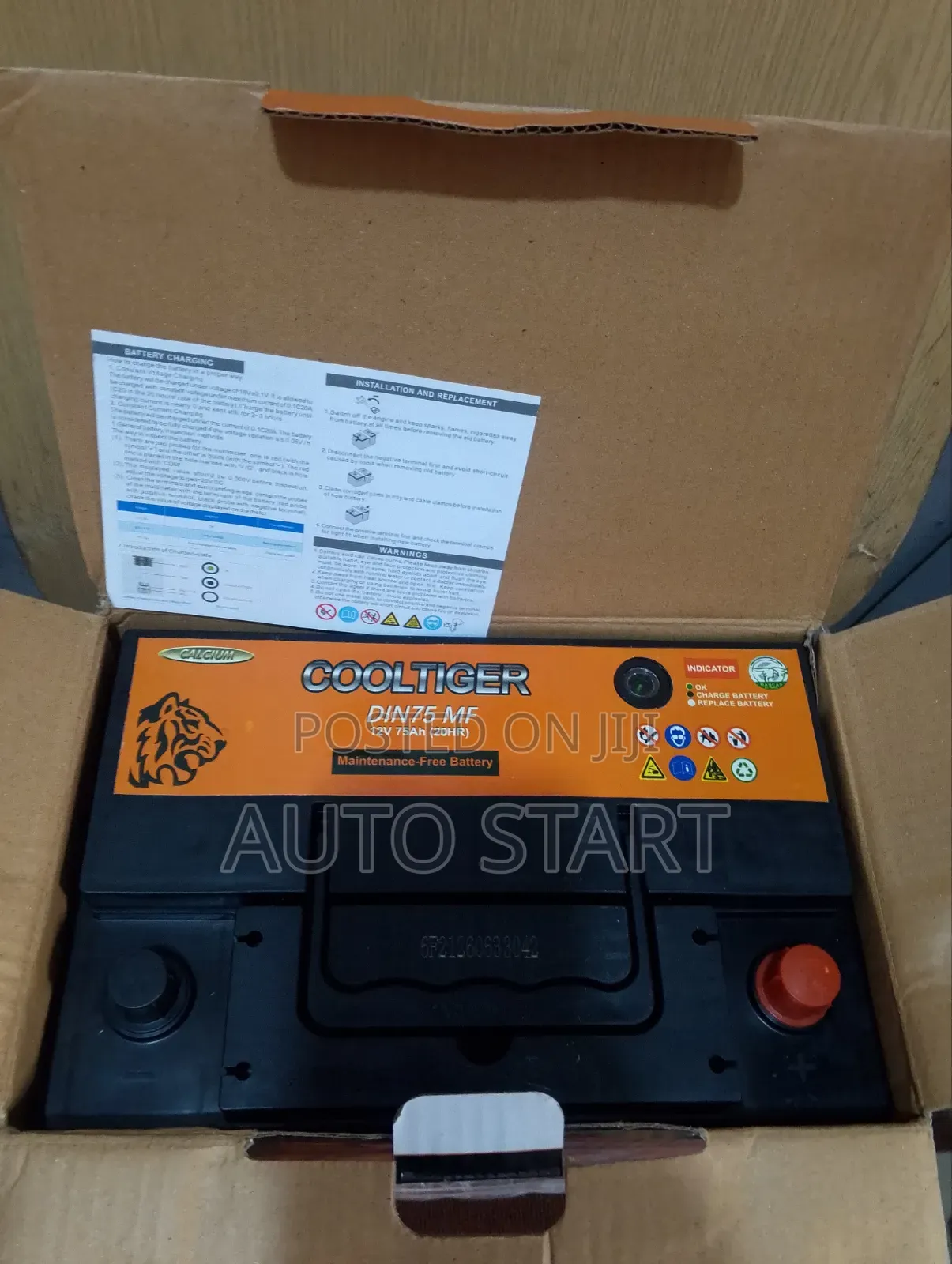 Car Battery 75ah/ 15plate +Free Delivery Within Accra