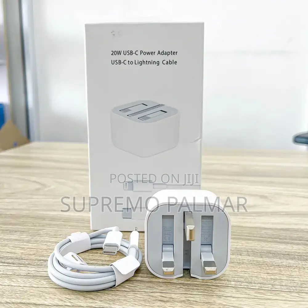 Original Apple 20W USB-C Fast Charger + Lightning Cable