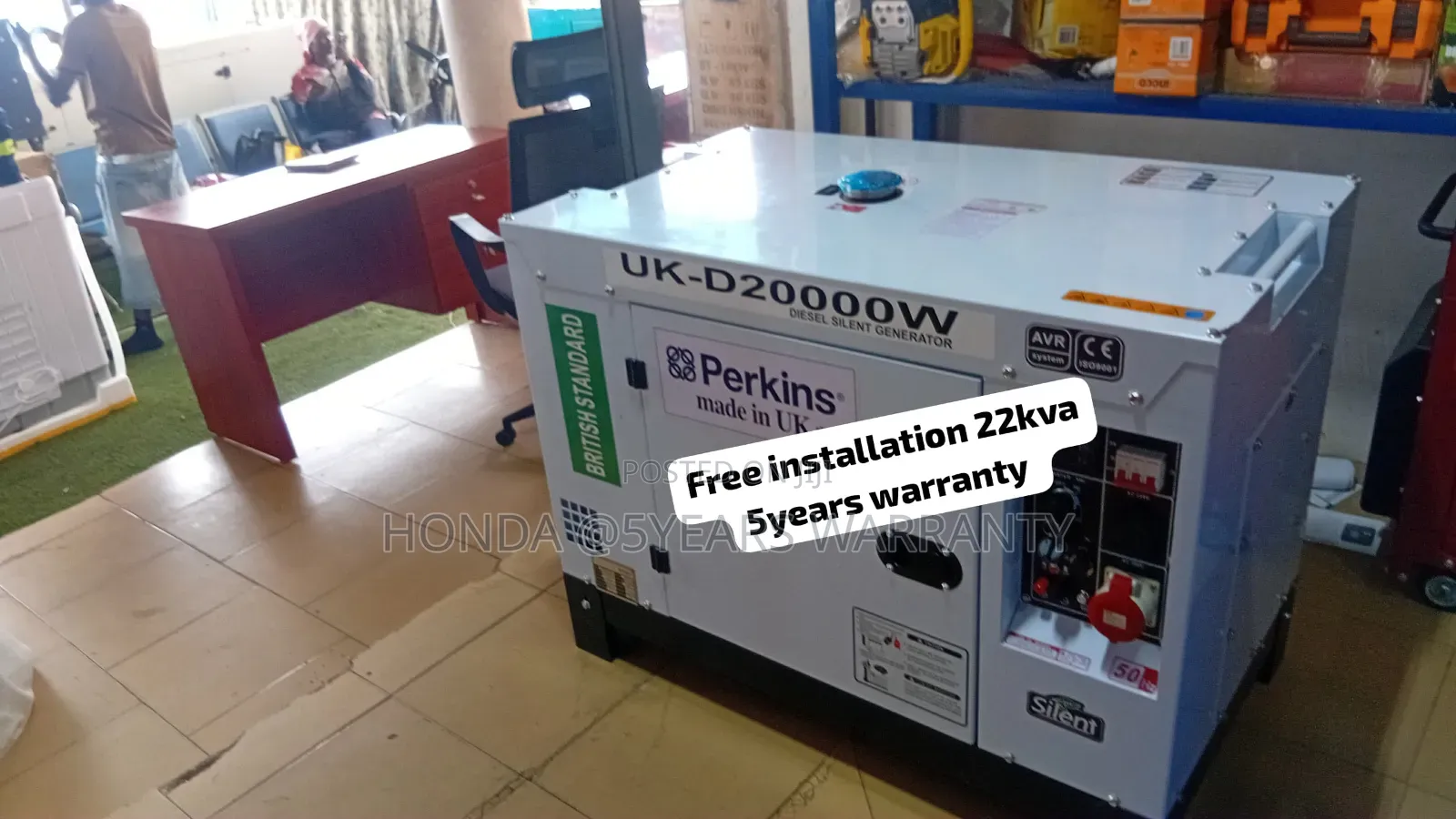 Original Perkins 22kVA 1-Phase Generator – High Performance 22kva