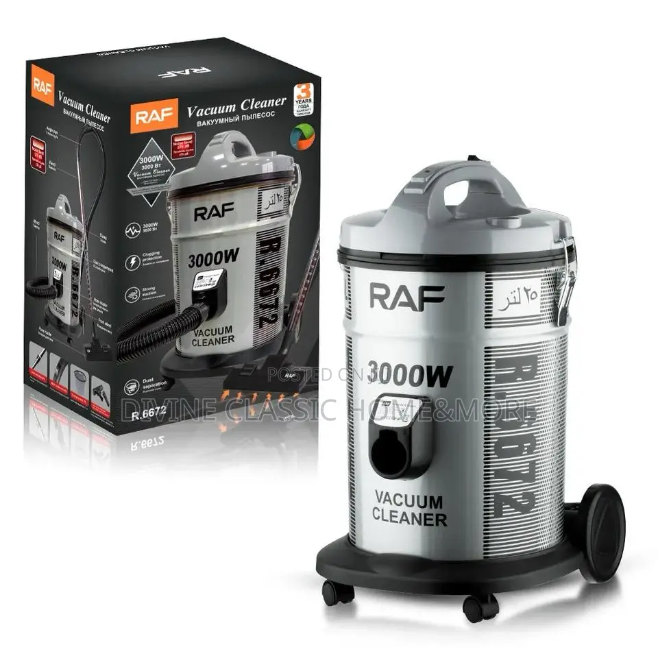 RAF R.6672 Rod Type Vacuum Cleaner 3000W 25L Large
