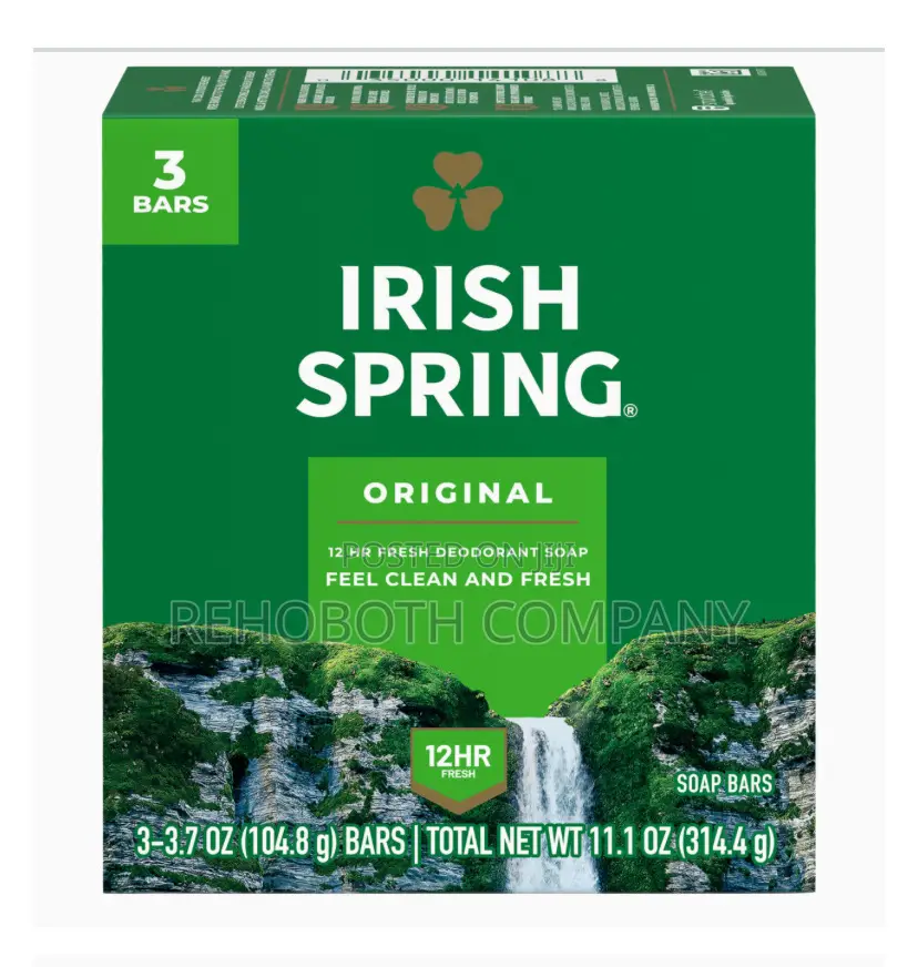Irish Spring Bar Soap Original Clean, Smell Fresh for 12 Hours,