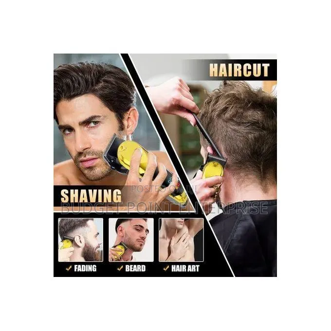 2in1 Rechargeable Hair Clipper LED Display With Multiple Combs Cape