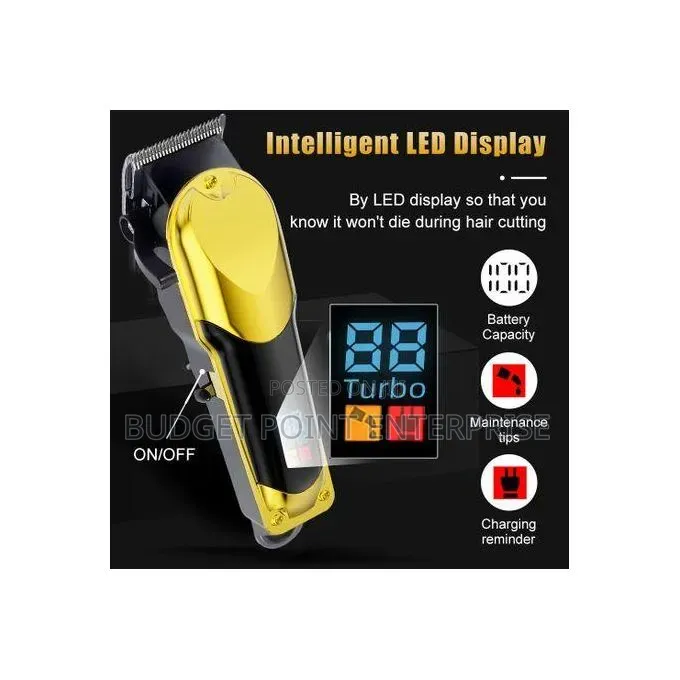 2in1 Rechargeable Hair Clipper LED Display With Multiple Combs Cape