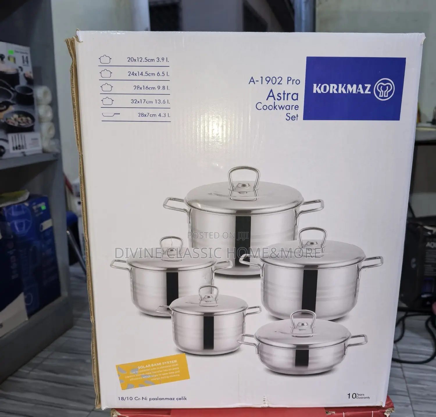 10pcs Stainless Steel Cookware Set