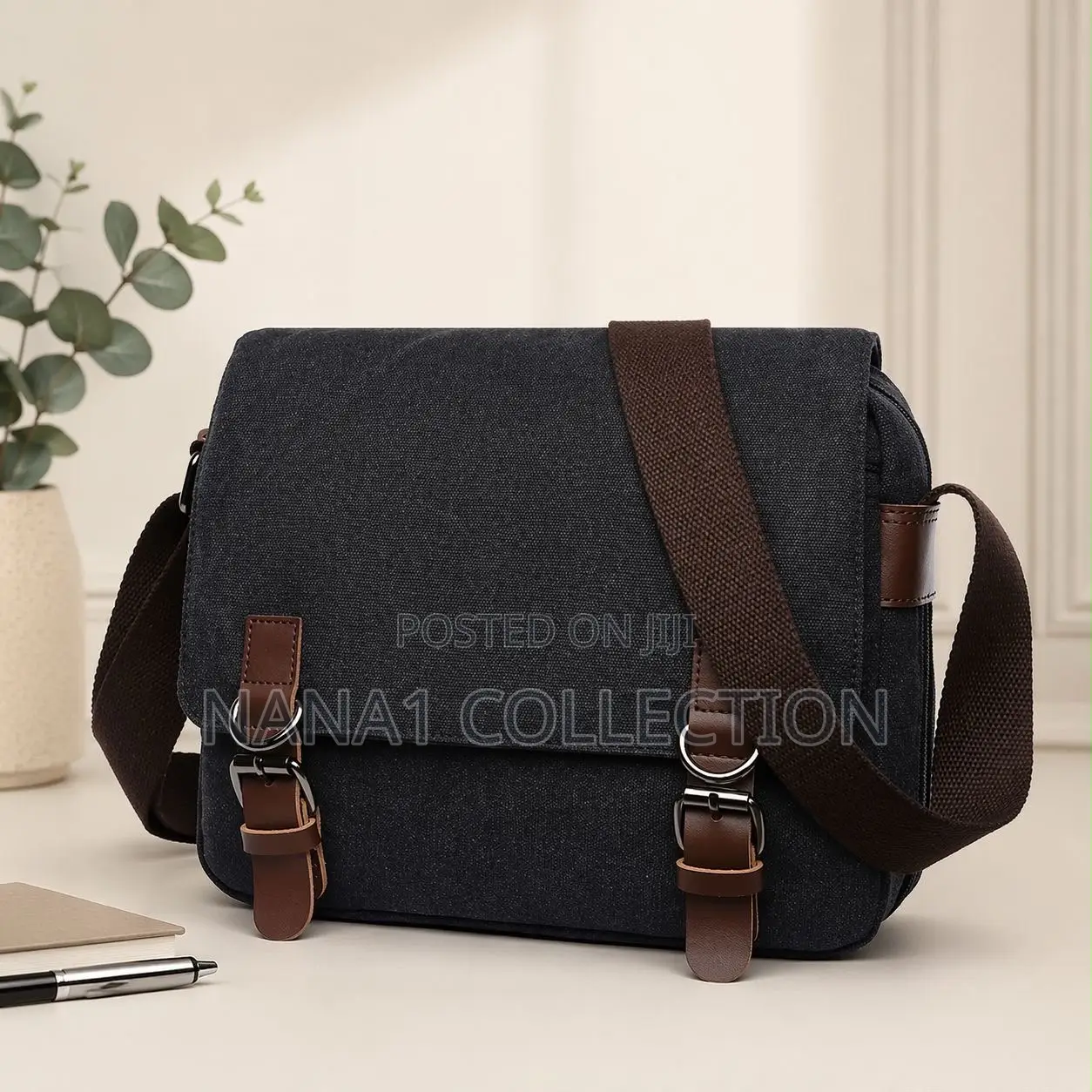 Charcoal Canvas Side Bags