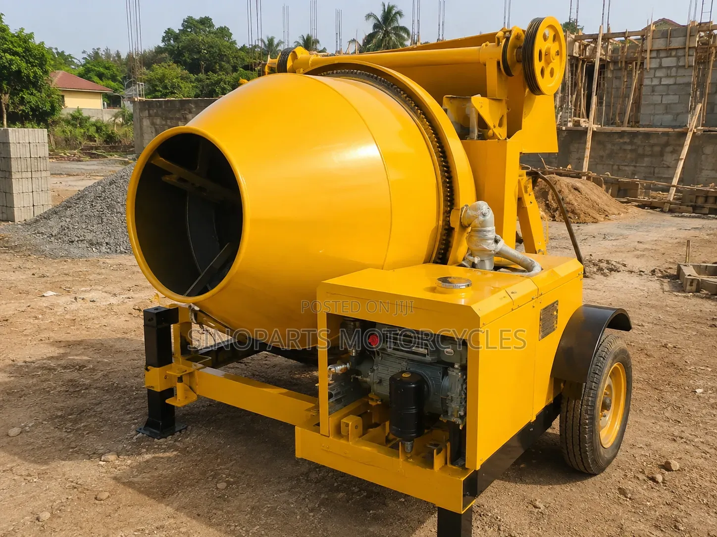 350L Concrete Mixer 18HP Silent Diesel Engine Heavy Duty