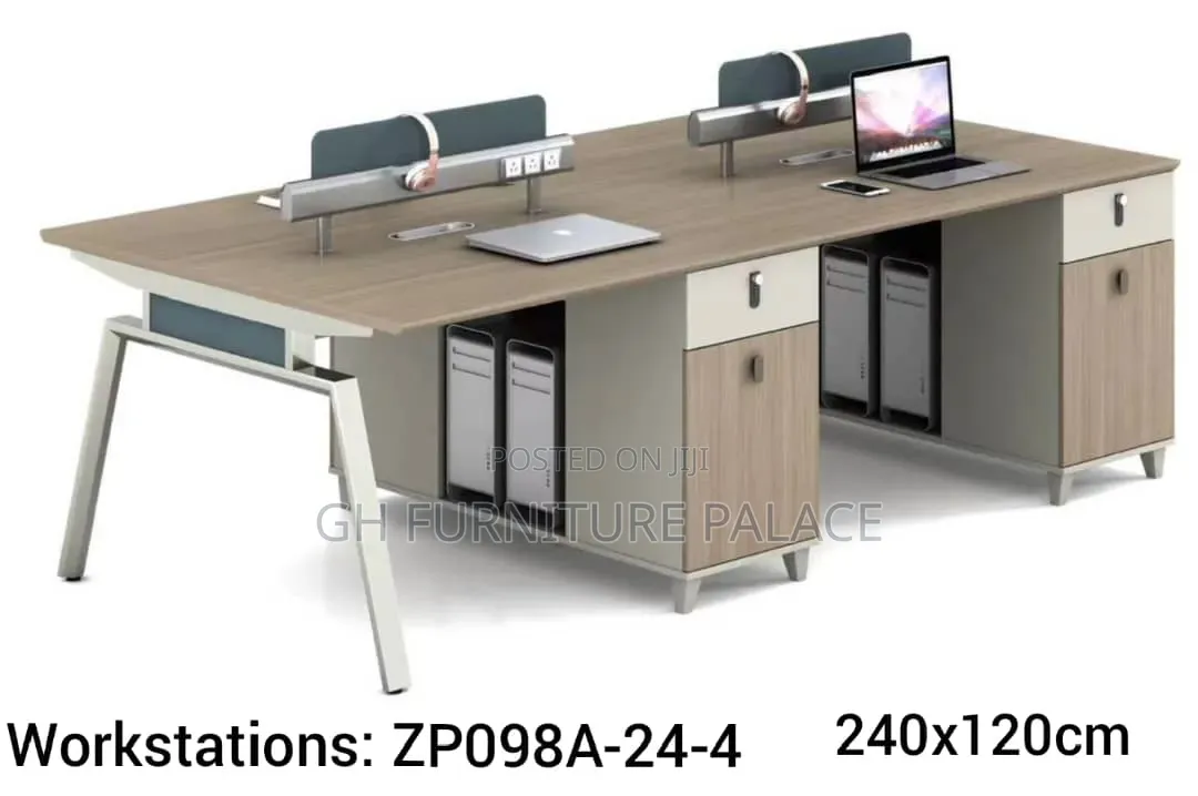 4 in 1 Wooden Workstation for Office