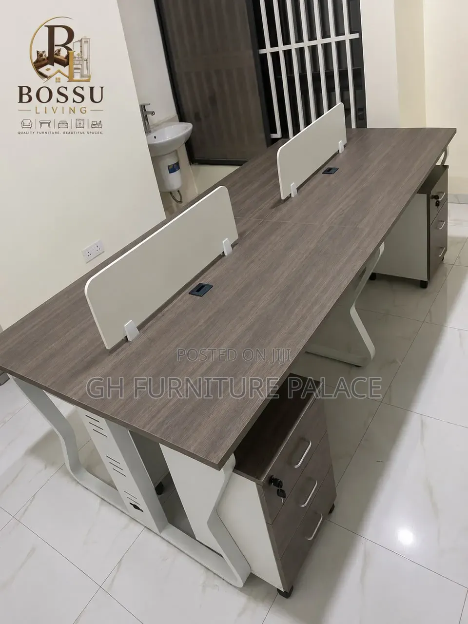 4 in 1 Wooden Workstation for Office