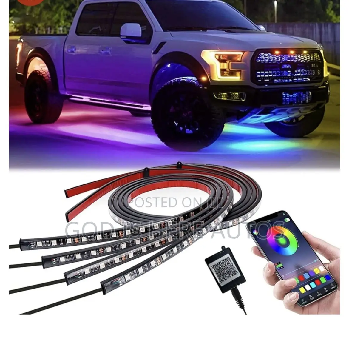 Car Chassis Light(Floor Light) Waterproof Led Strips With App Control)