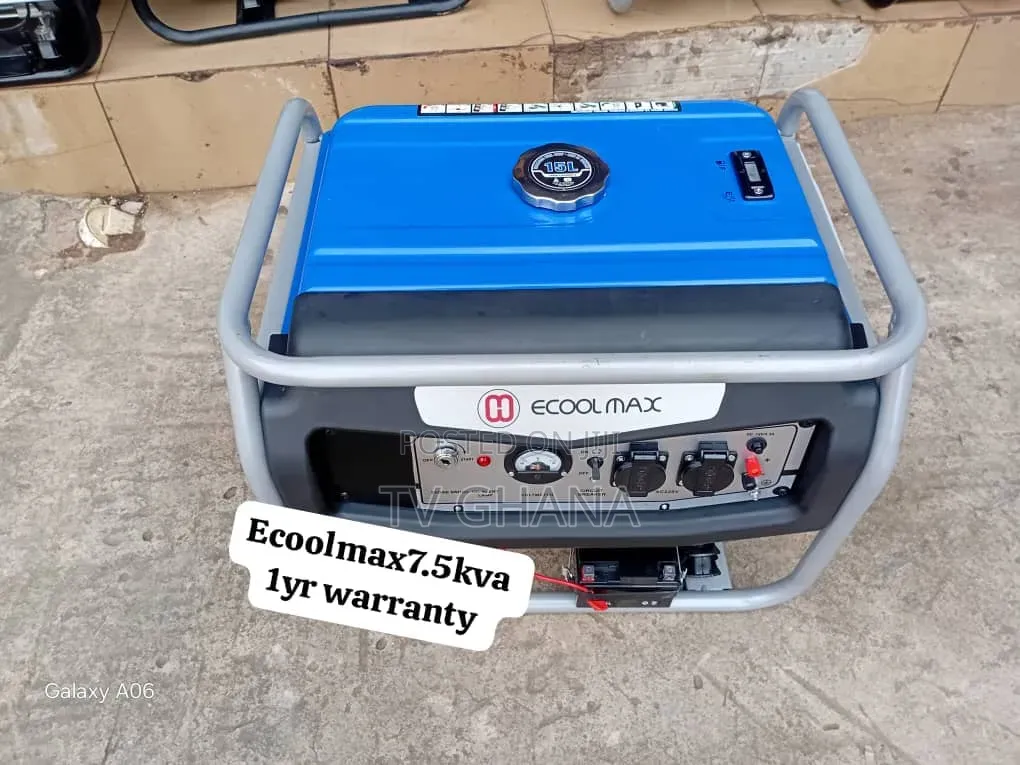 Ecoolmax 8500W Petrol Generator – Reliable Backup Power7.5kva