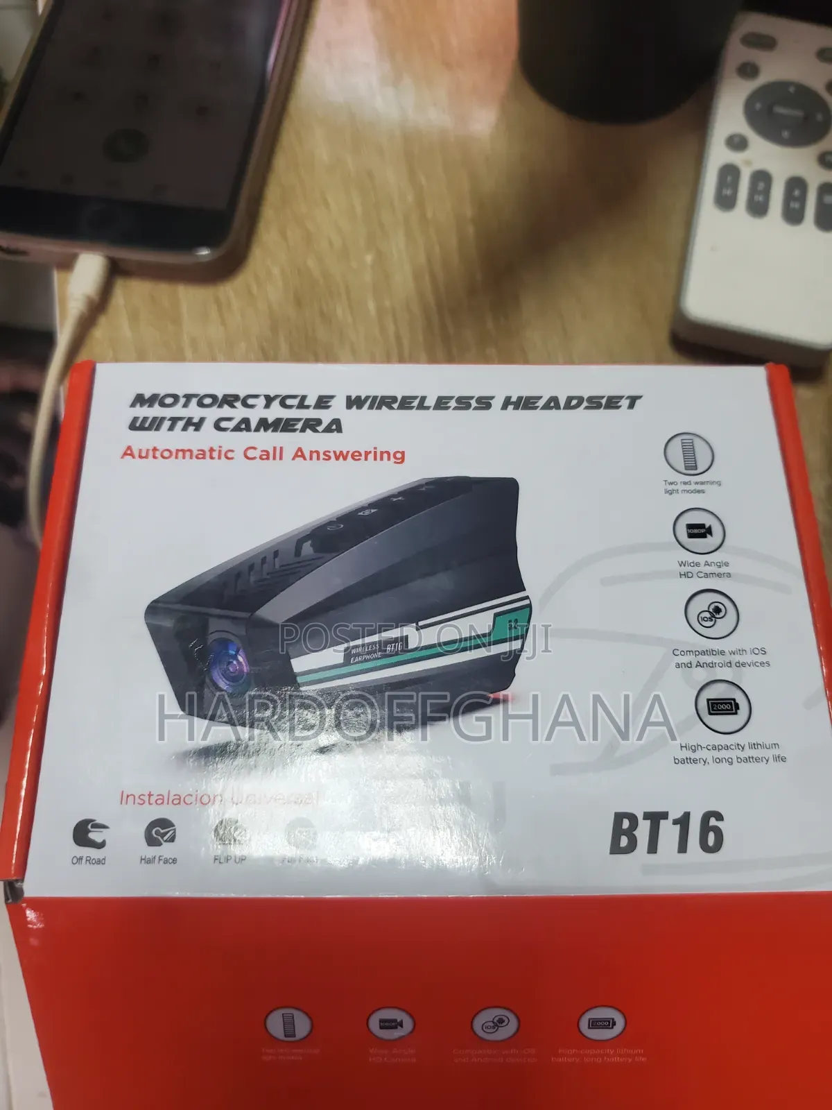 BT16 Motorcycle Wireless Headset With Camera