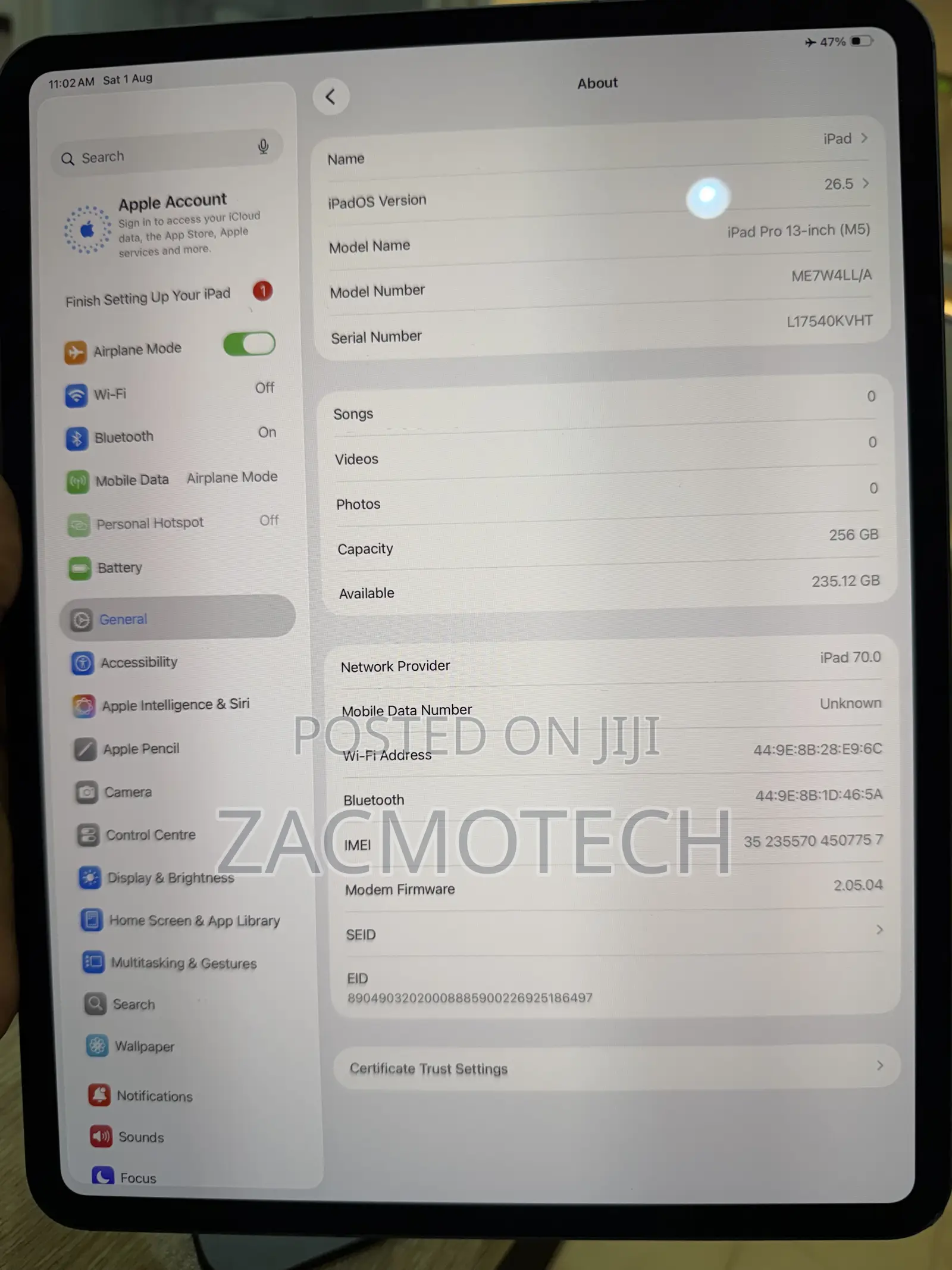 Apple iPad Pro 13 (2025) 256 GB Black