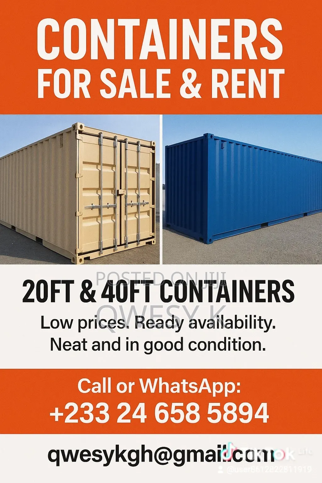20ft and 40ft Containers for Sale