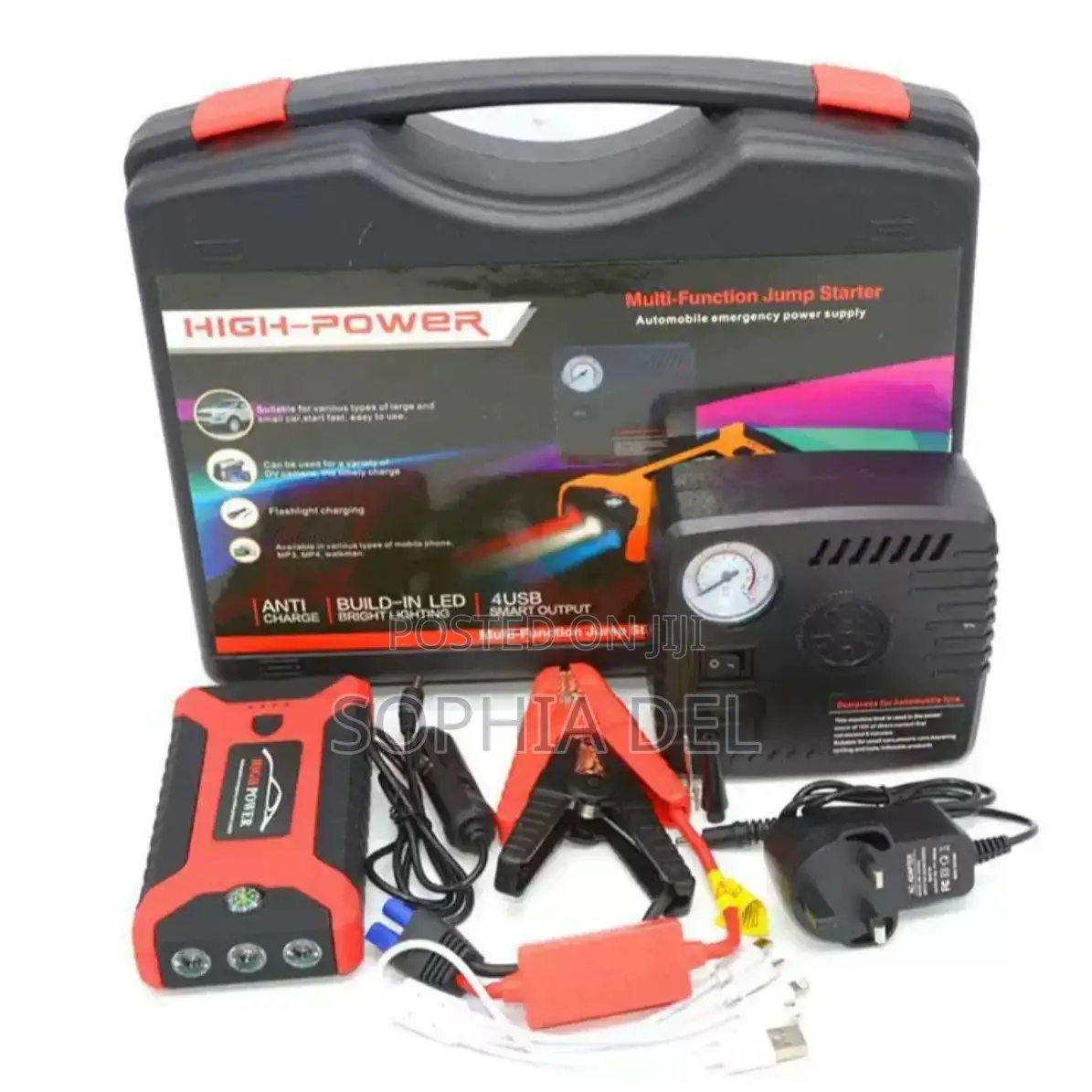 High-Power 12V Multi-Function Car Jump Starter With Air Compressor