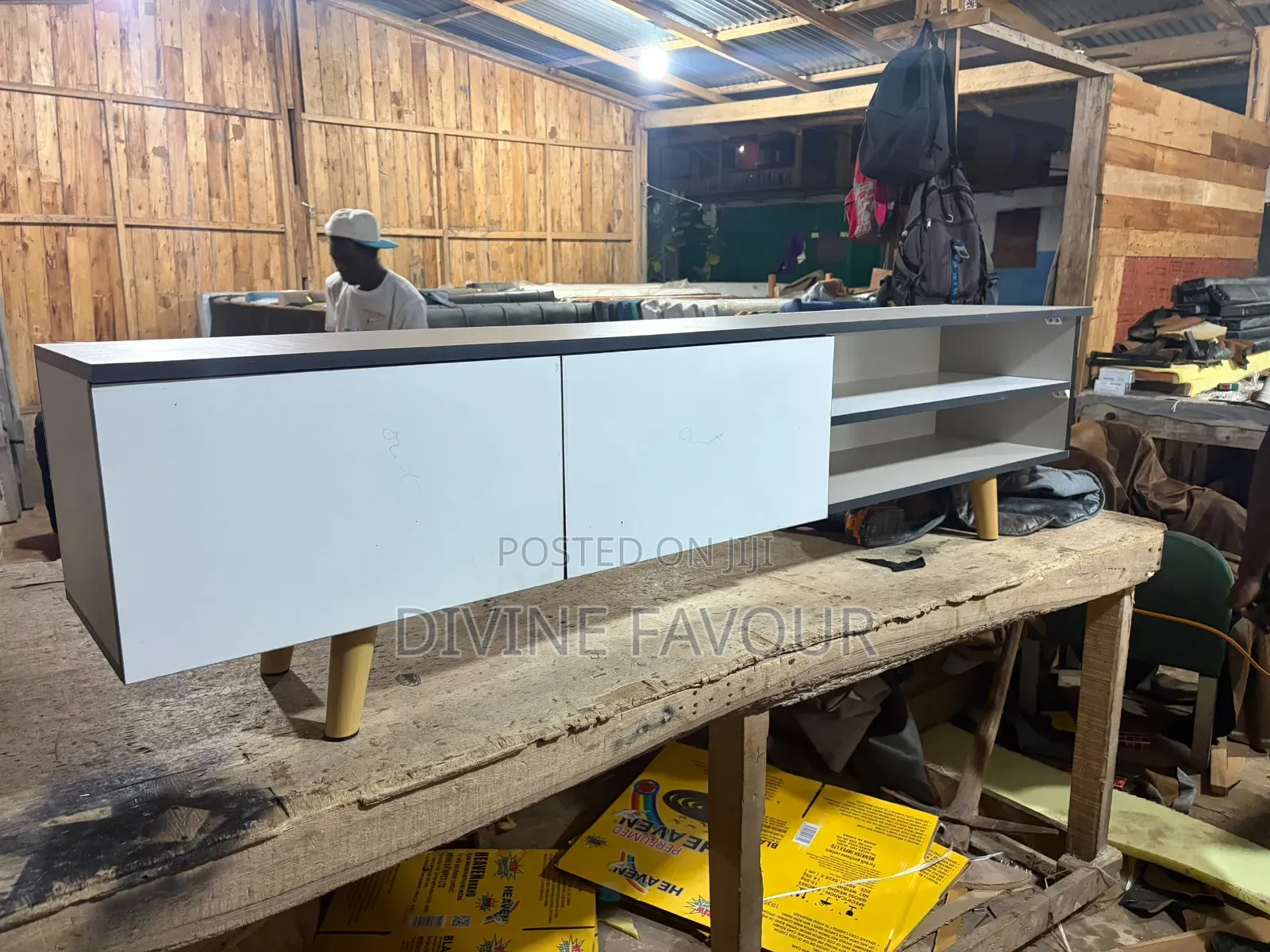 6feet Laminated Wood TV Stand Available