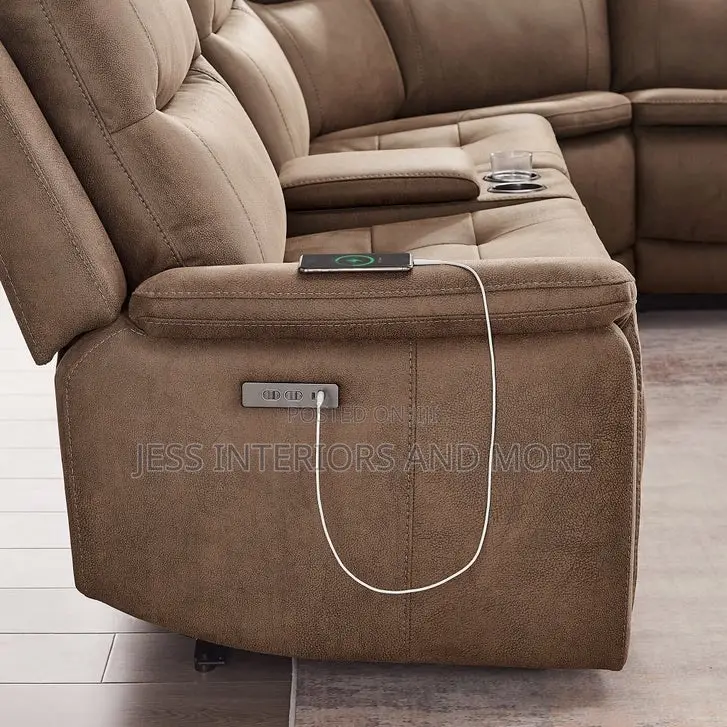 Recliner Sofa (Power Reclining Sectional With Power Headrests)
