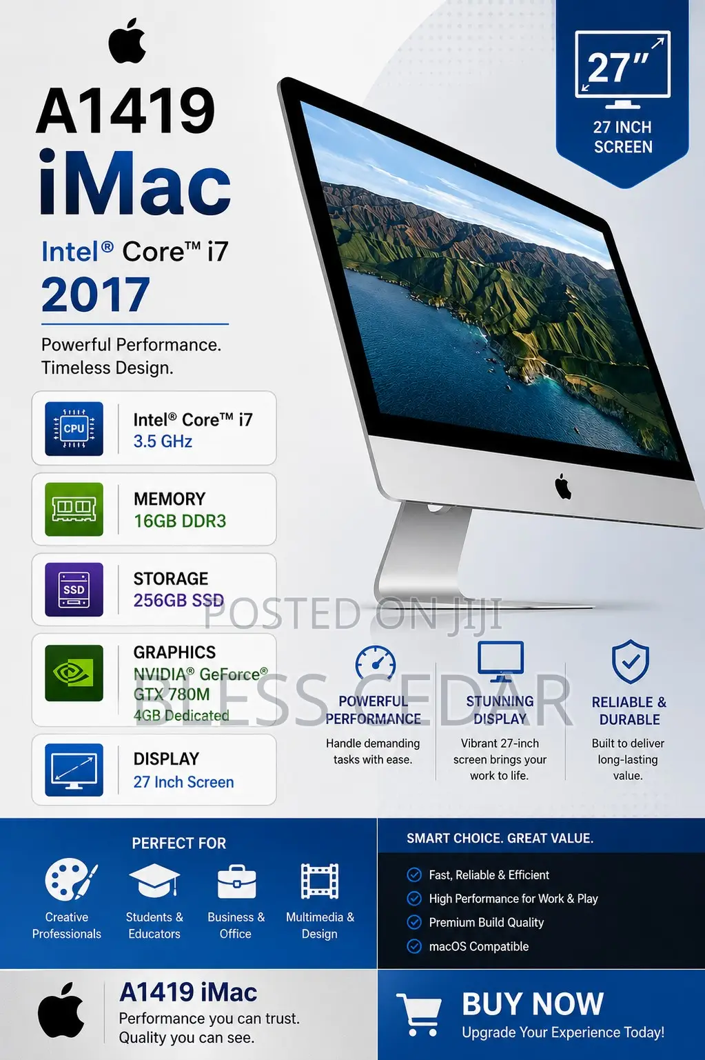 Desktop Computer Apple iMac 16GB Intel Core i7 SSD 256GB