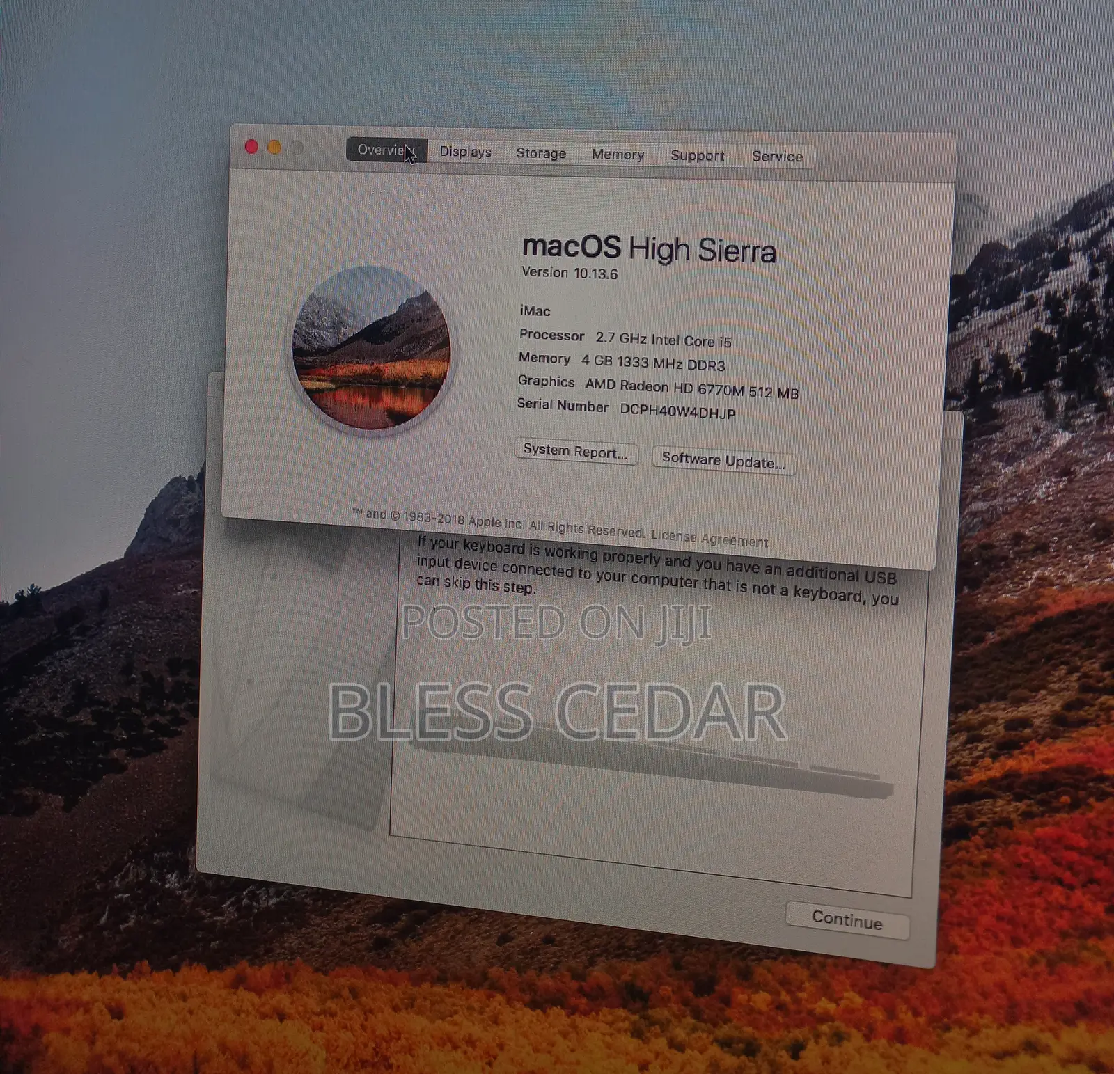 Desktop Computer Apple iMac 4GB Intel Core i5 HDD+SSD 1T