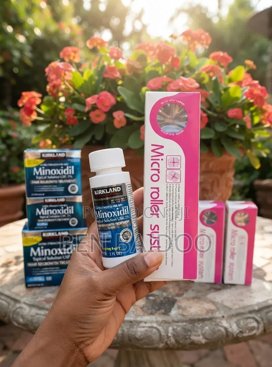 Kirkland Bottle and Derma Roller (Stronger Hair Roots)