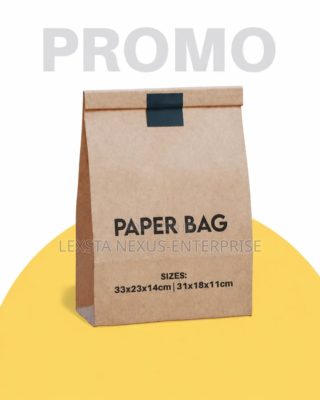 100 Pieces Brown Paper Packaging Bag